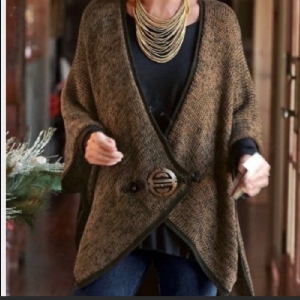 Soft Surroundings Poncho Sweater